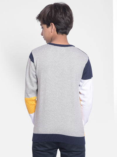 Multi Color Colourblocked Sweater-Boys Sweaters-Crimsoune Club