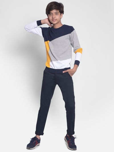 Multi Color Colourblocked Sweater-Boys Sweaters-Crimsoune Club