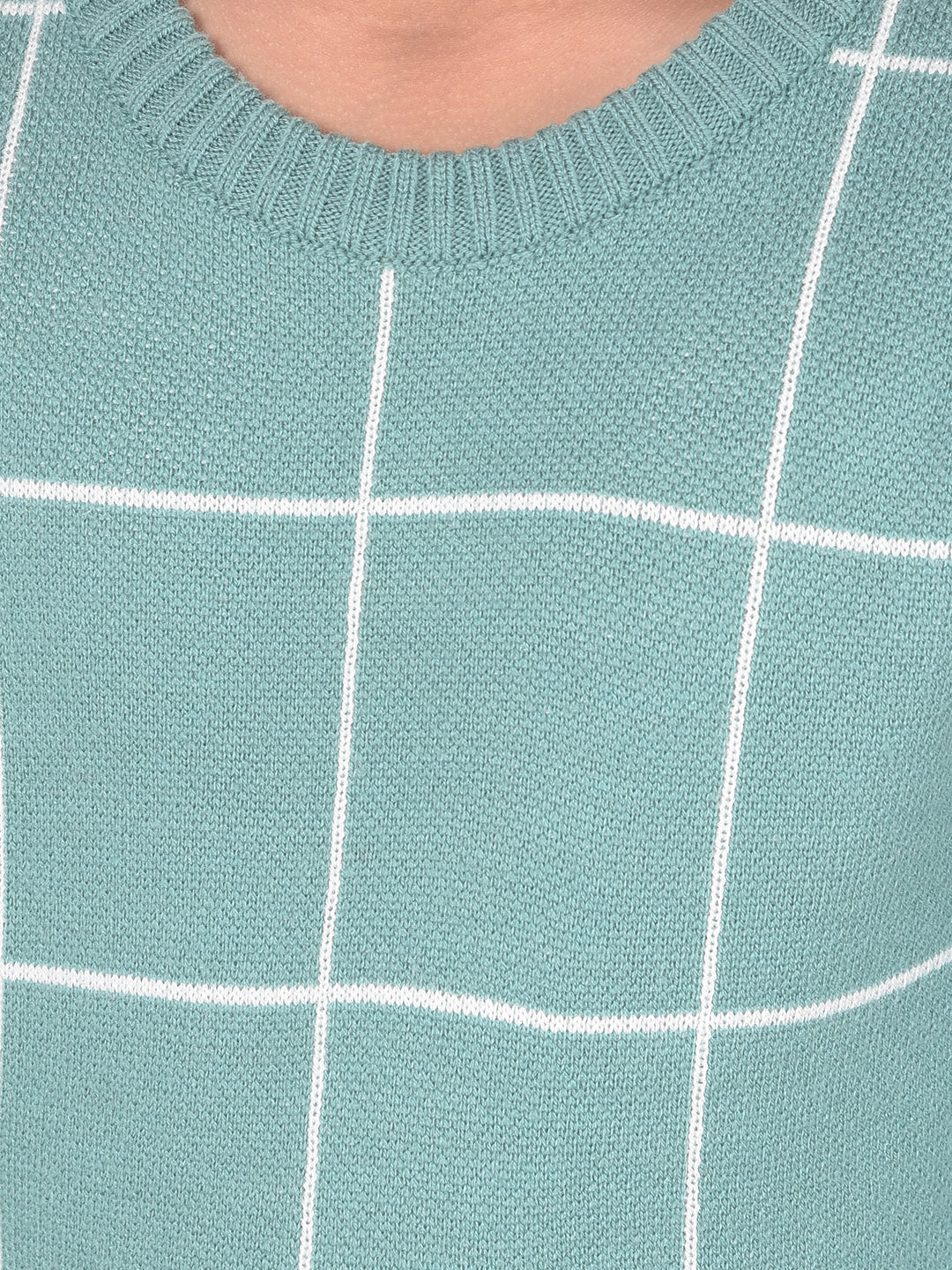 Green Checked Sweater-Boys Sweaters-Crimsoune Club