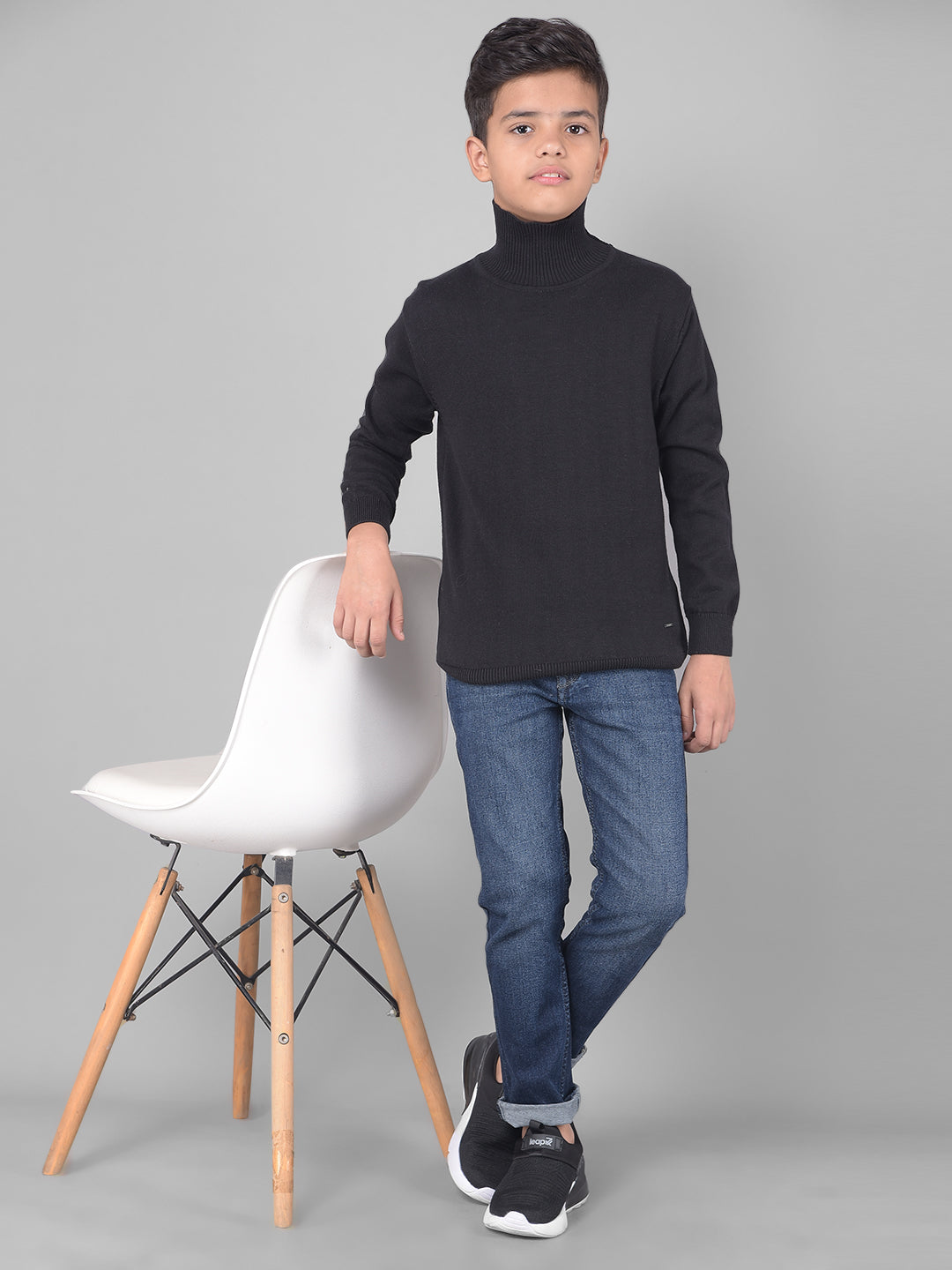 Black Sweater-Boys Sweaters-Crimsoune Club