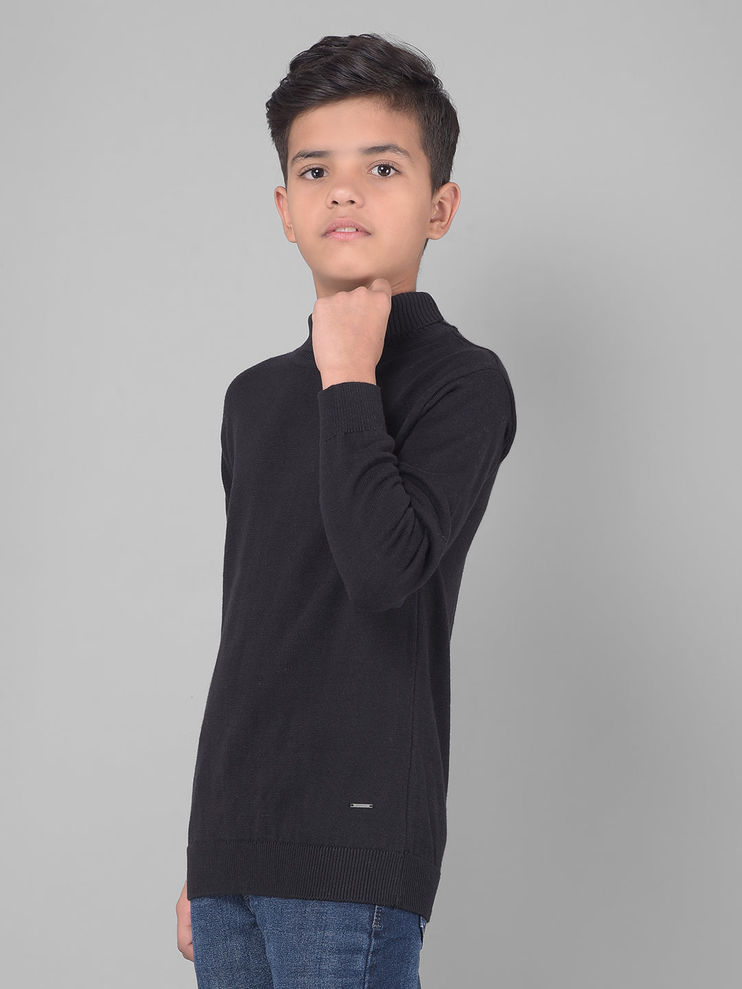 Black Sweater-Boys Sweaters-Crimsoune Club