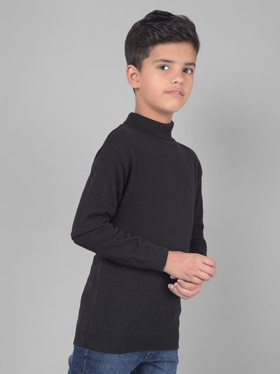 Black Sweater-Boys Sweaters-Crimsoune Club