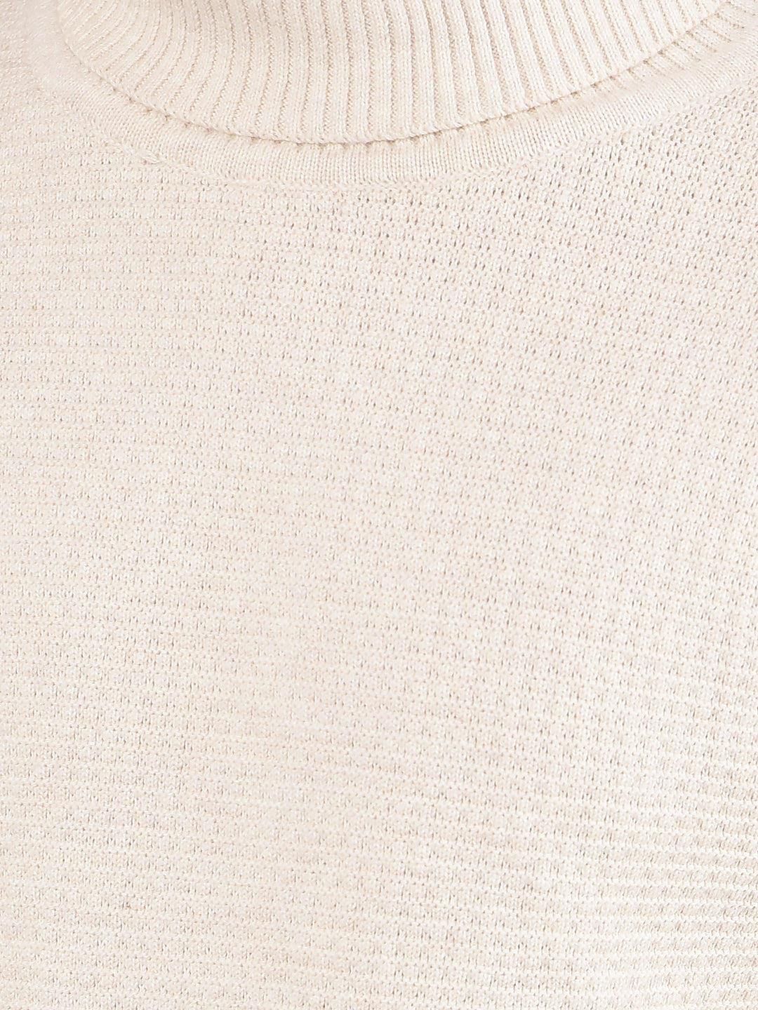 Beige High Neck 100% Cotton Sweater-Boys Sweaters-Crimsoune Club