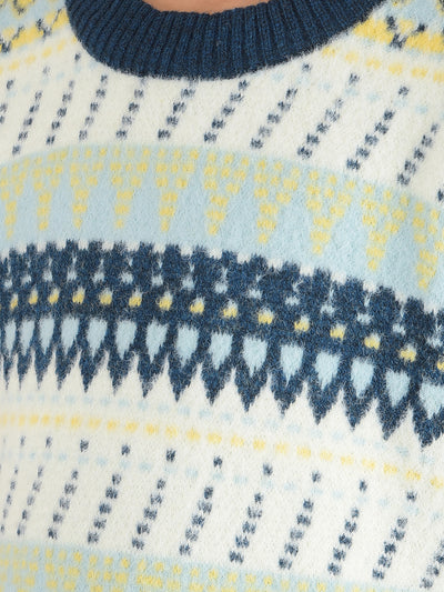 Multi-Color Jacquard Sweater-Boys Sweaters-Crimsoune Club