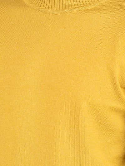 Mustard High Neck Sweater-Boys Sweaters-Crimsoune Club