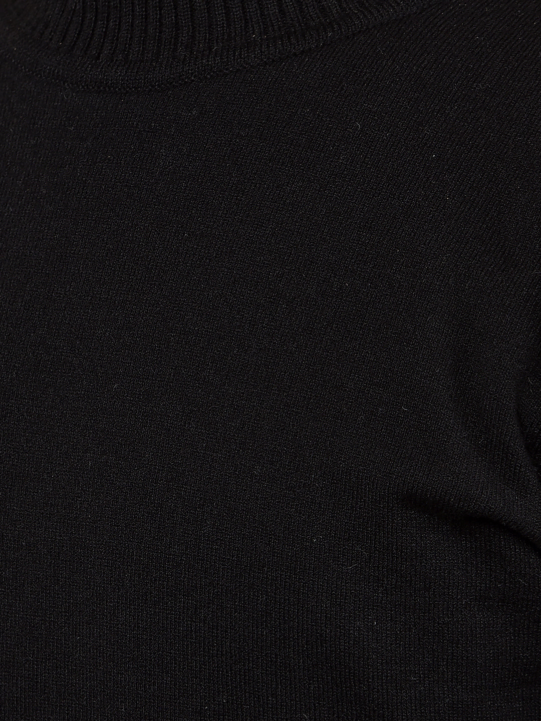 Black High Neck Sweater-Boys Sweaters-Crimsoune Club