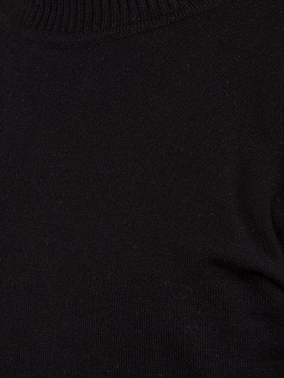 Black High Neck Sweater-Boys Sweaters-Crimsoune Club