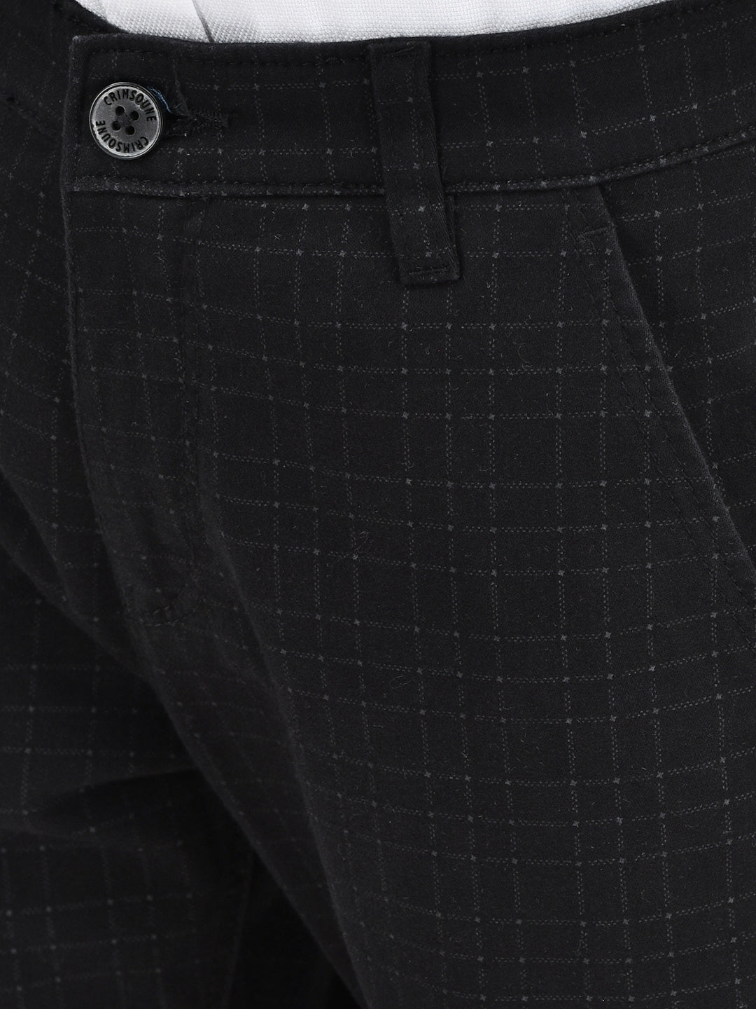 Checked Black Trousers-Boys Trousers-Crimsoune Club