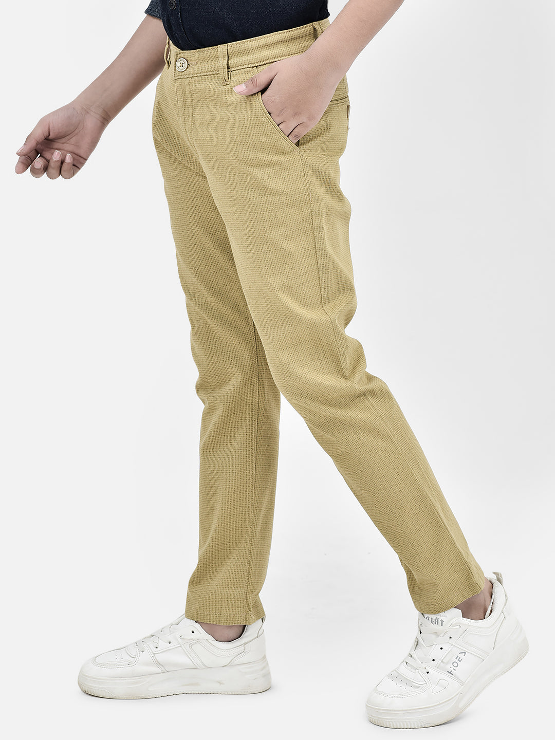 Printed Beige Trousers-Boys Trousers-Crimsoune Club