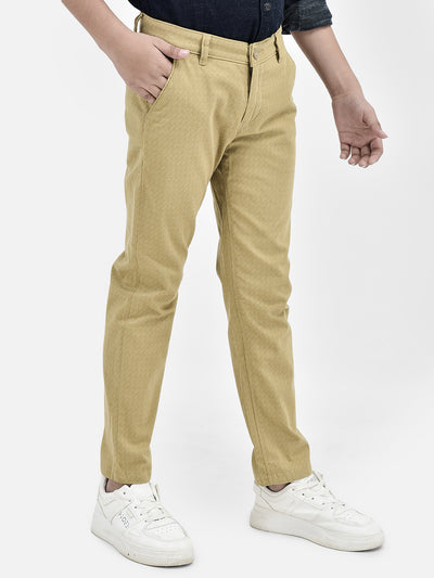 Printed Beige Trousers-Boys Trousers-Crimsoune Club