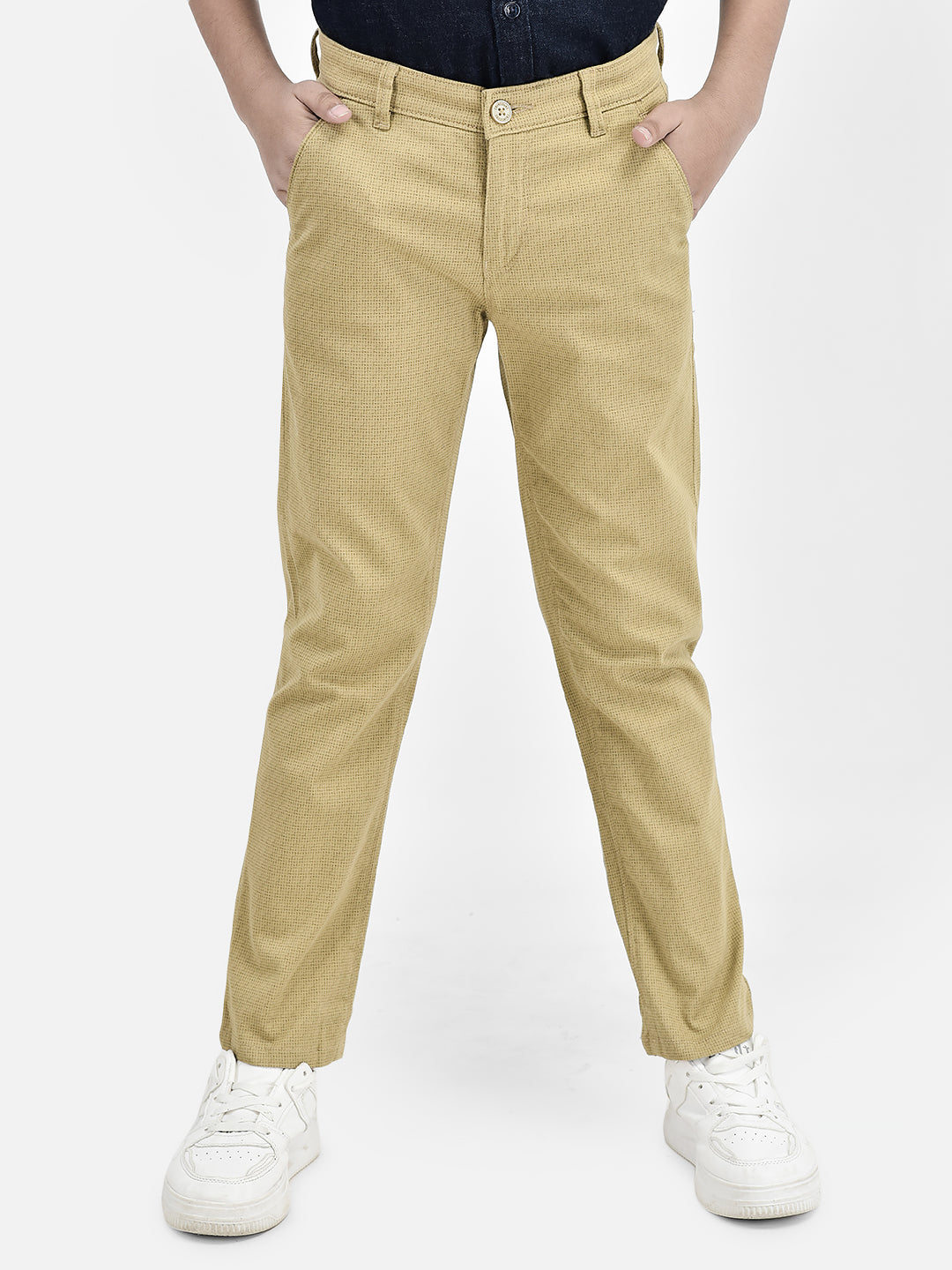 Printed Beige Trousers-Boys Trousers-Crimsoune Club