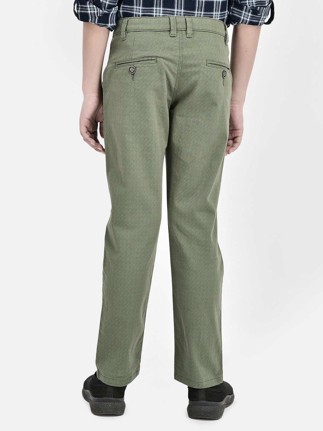 Printed Olive Trousers-Boys Trousers-Crimsoune Club