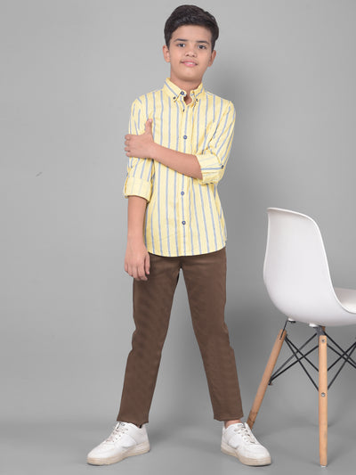 Brown Printed Trousers-Boys Trousers-Crimsoune Club