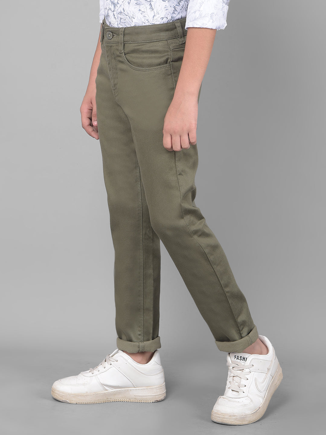 Olive Trousers-Boys Trousers-Crimsoune Club