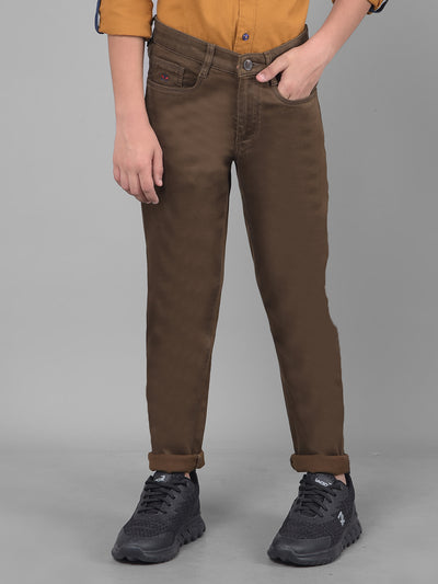 Brown Trousers-Boys Trousers-Crimsoune Club