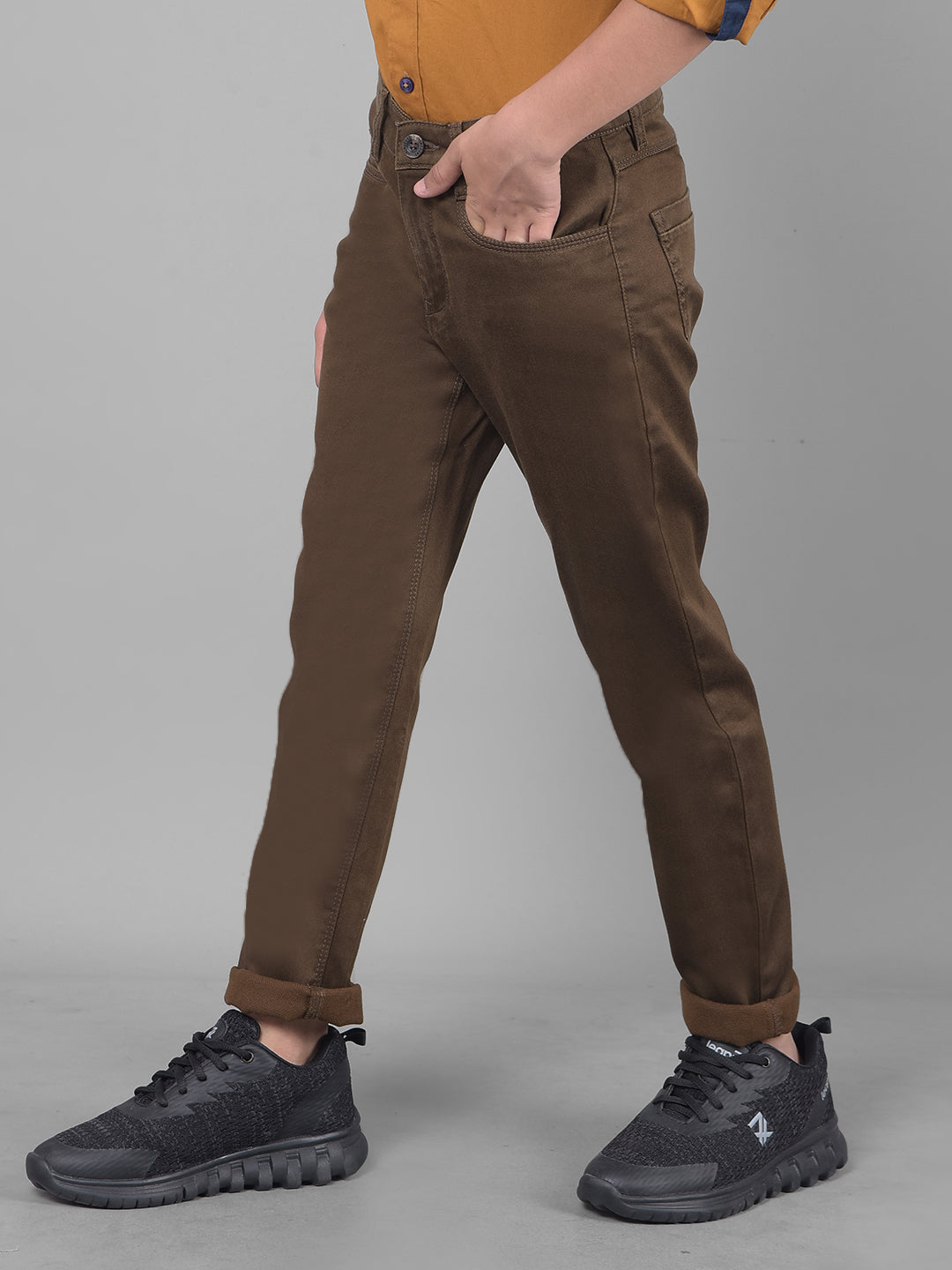 Brown Trousers-Boys Trousers-Crimsoune Club