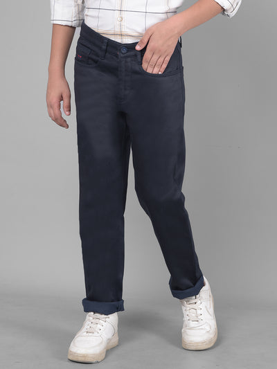 Navy Blue Trousers-Boys Trousers-Crimsoune Club