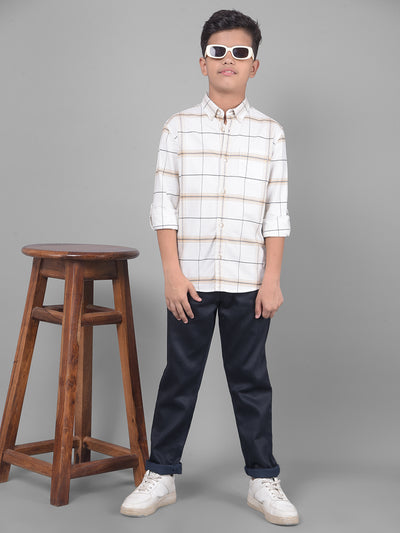 Navy Blue Trousers-Boys Trousers-Crimsoune Club