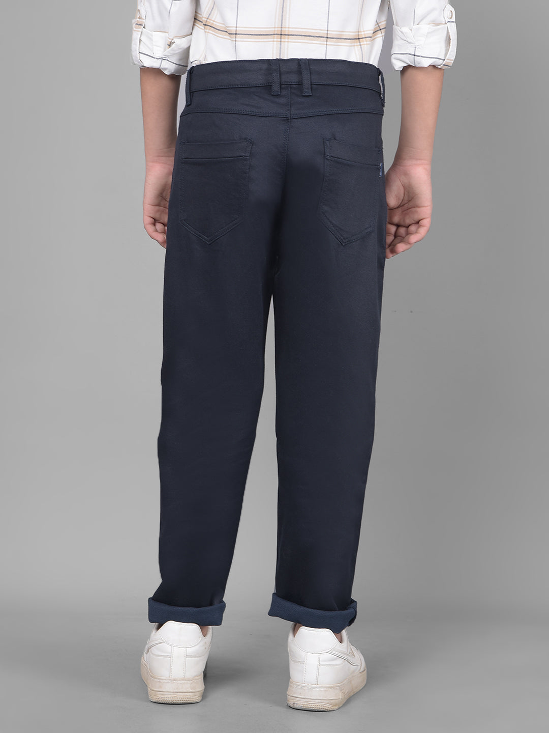 Navy Blue Trousers-Boys Trousers-Crimsoune Club