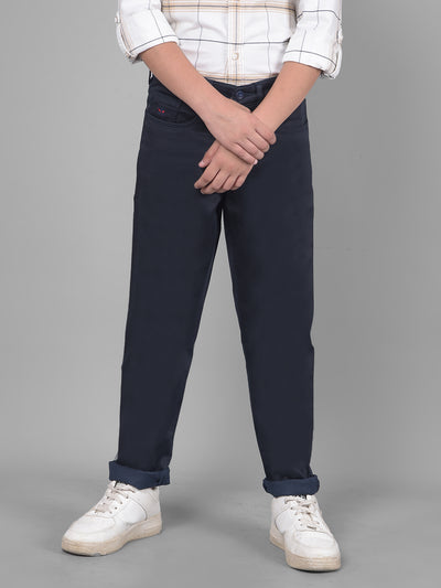 Navy Blue Trousers-Boys Trousers-Crimsoune Club