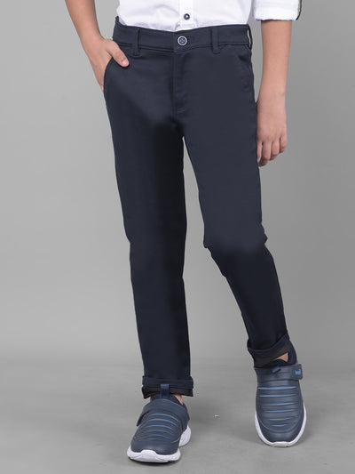 Navy Blue Trousers-Boys Trousers-Crimsoune Club