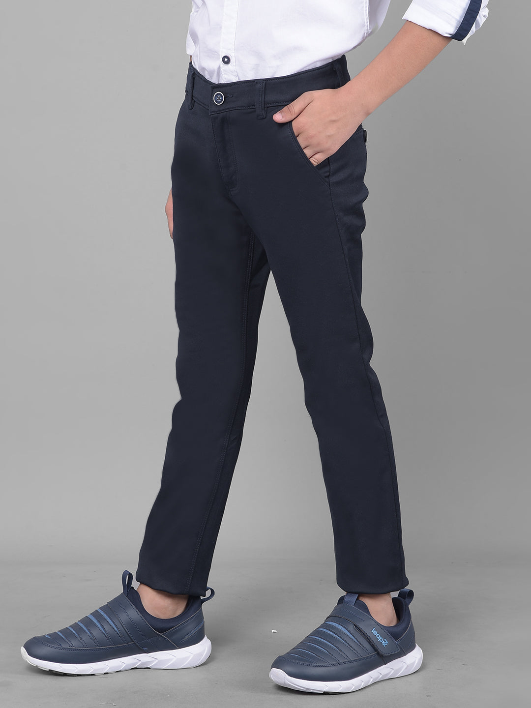 Navy Blue Trousers-Boys Trousers-Crimsoune Club