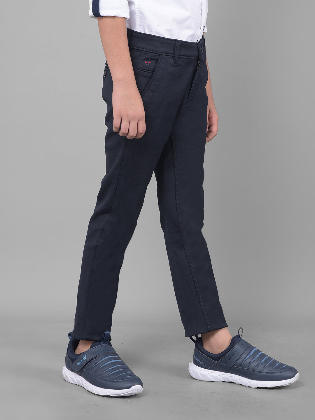 Navy Blue Trousers-Boys Trousers-Crimsoune Club