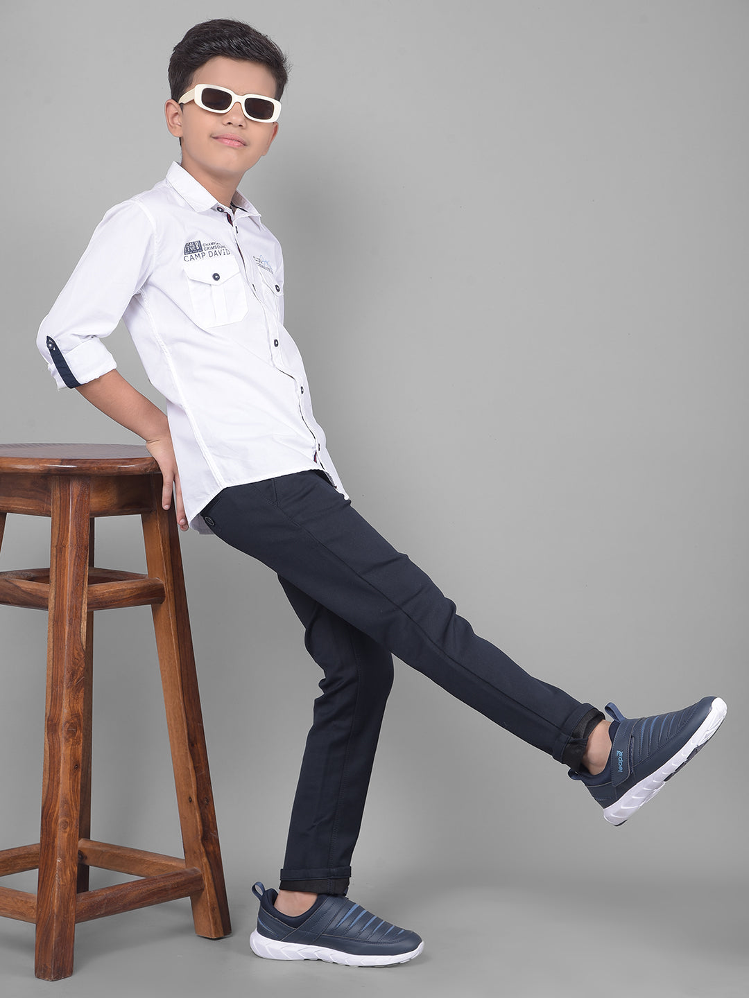 Navy Blue Trousers-Boys Trousers-Crimsoune Club