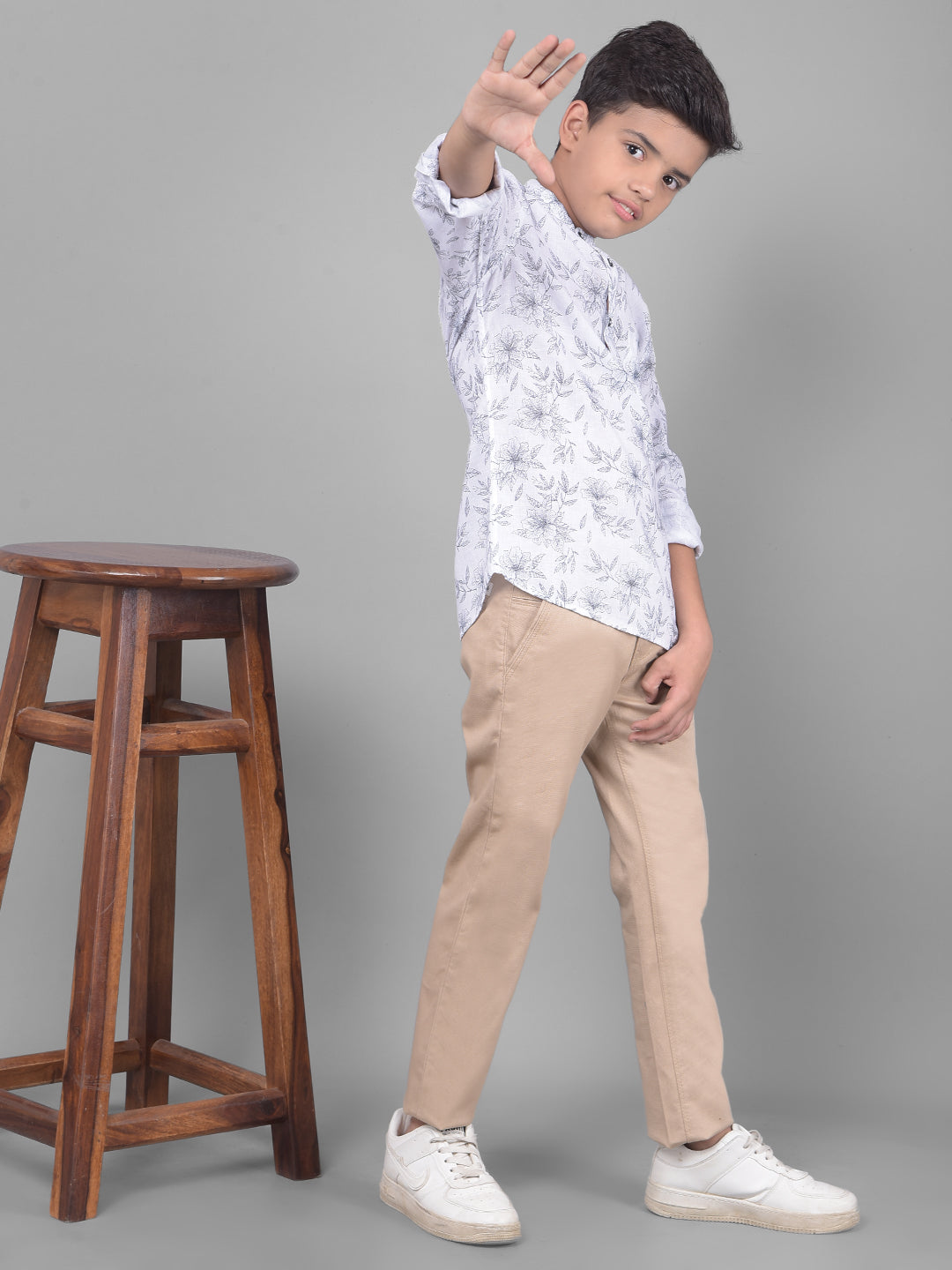 Beige Trousers-Boys Trousers-Crimsoune Club