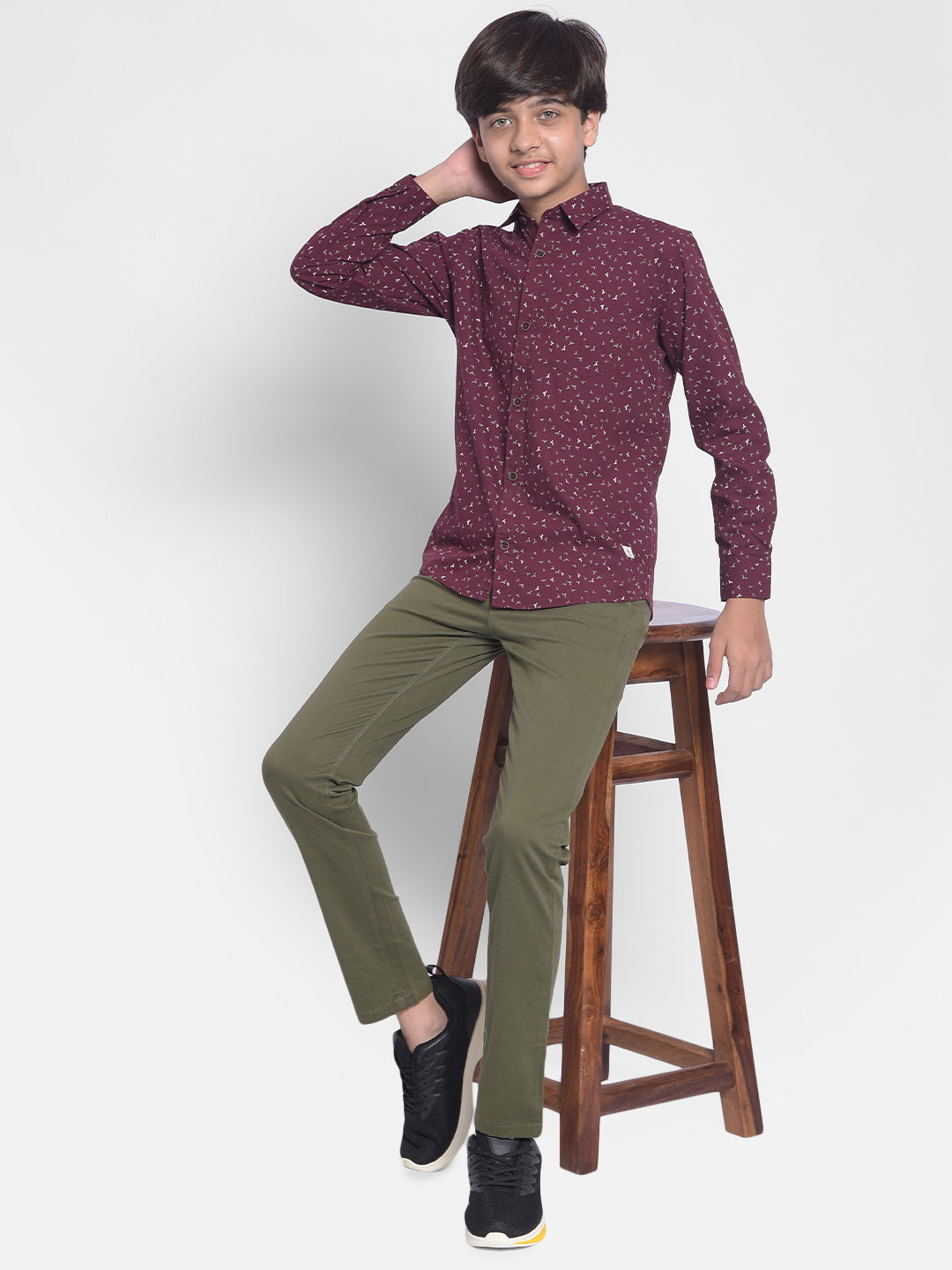 Olive Trousers-Boys Trousers-Crimsoune Club