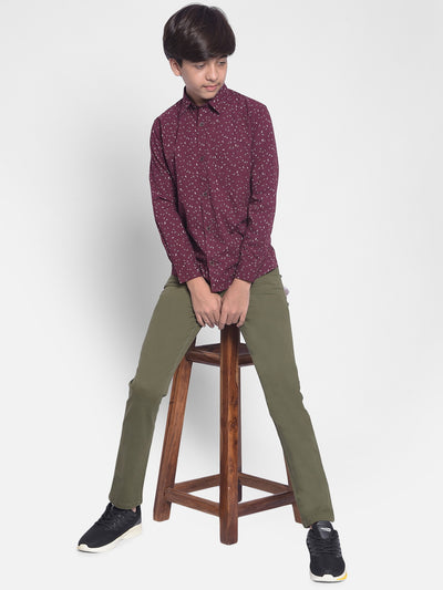 Olive Trousers-Boys Trousers-Crimsoune Club