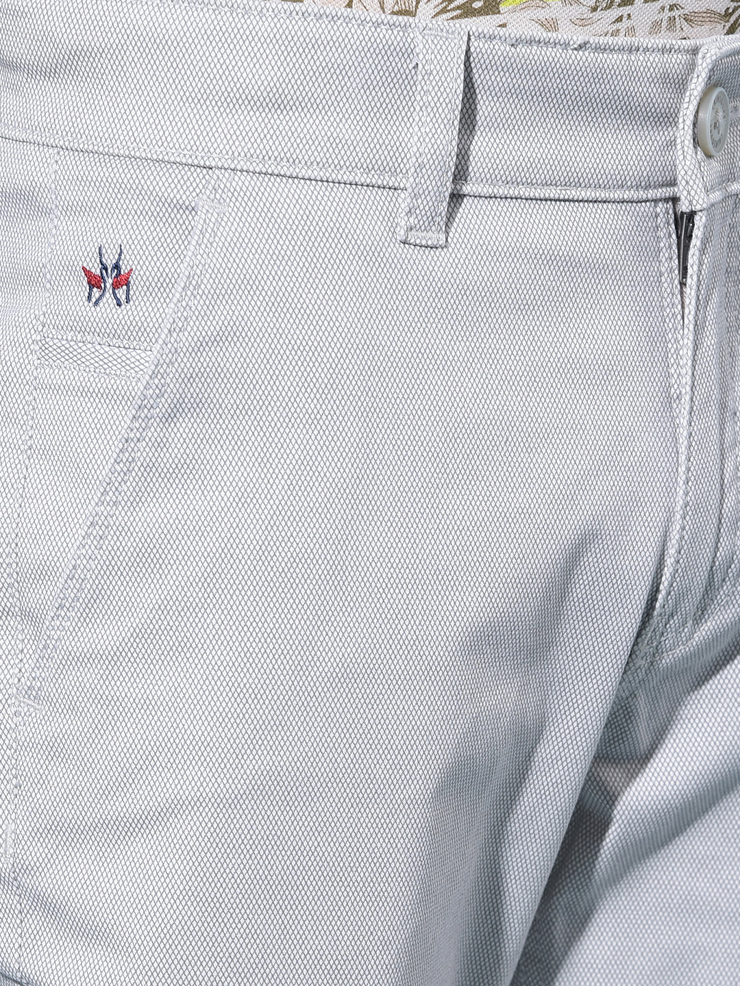 Grey Printed Cotton Chinos Trousers-Boys Trousers-Crimsoune Club