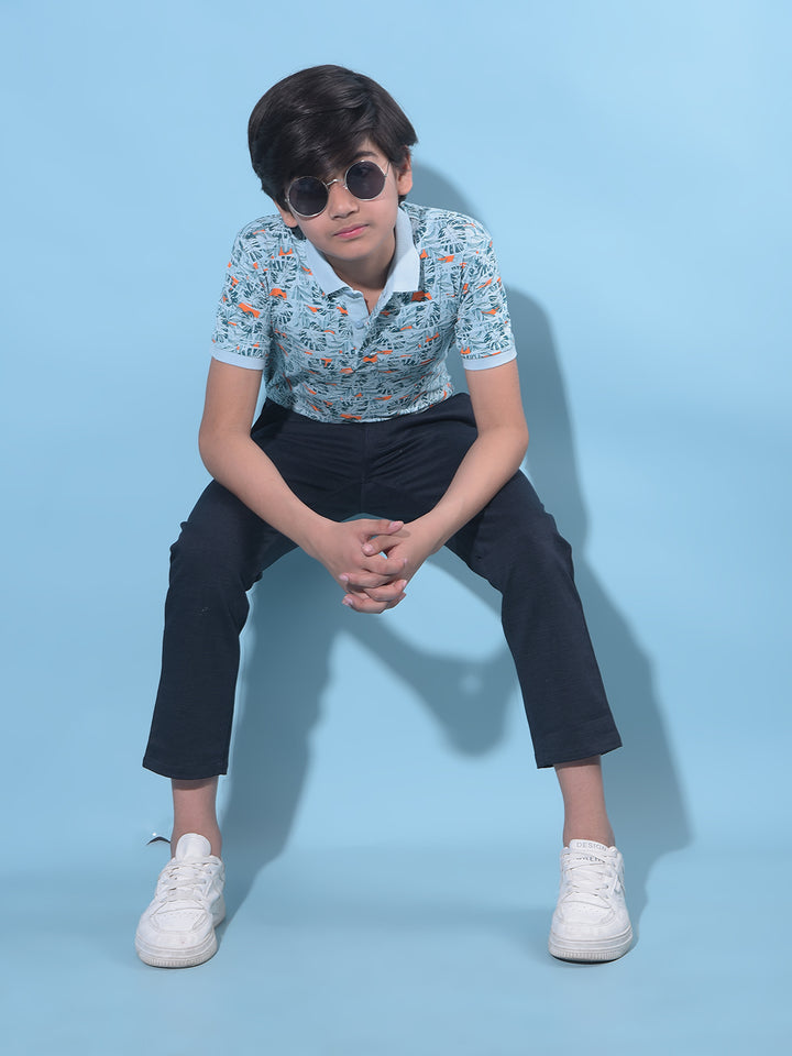 Navy Blue Trousers-Boys Trousers-Crimsoune Club