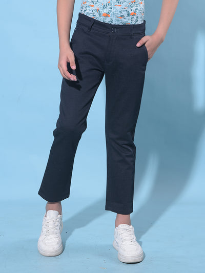 Navy Blue Trousers-Boys Trousers-Crimsoune Club