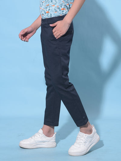 Navy Blue Trousers-Boys Trousers-Crimsoune Club