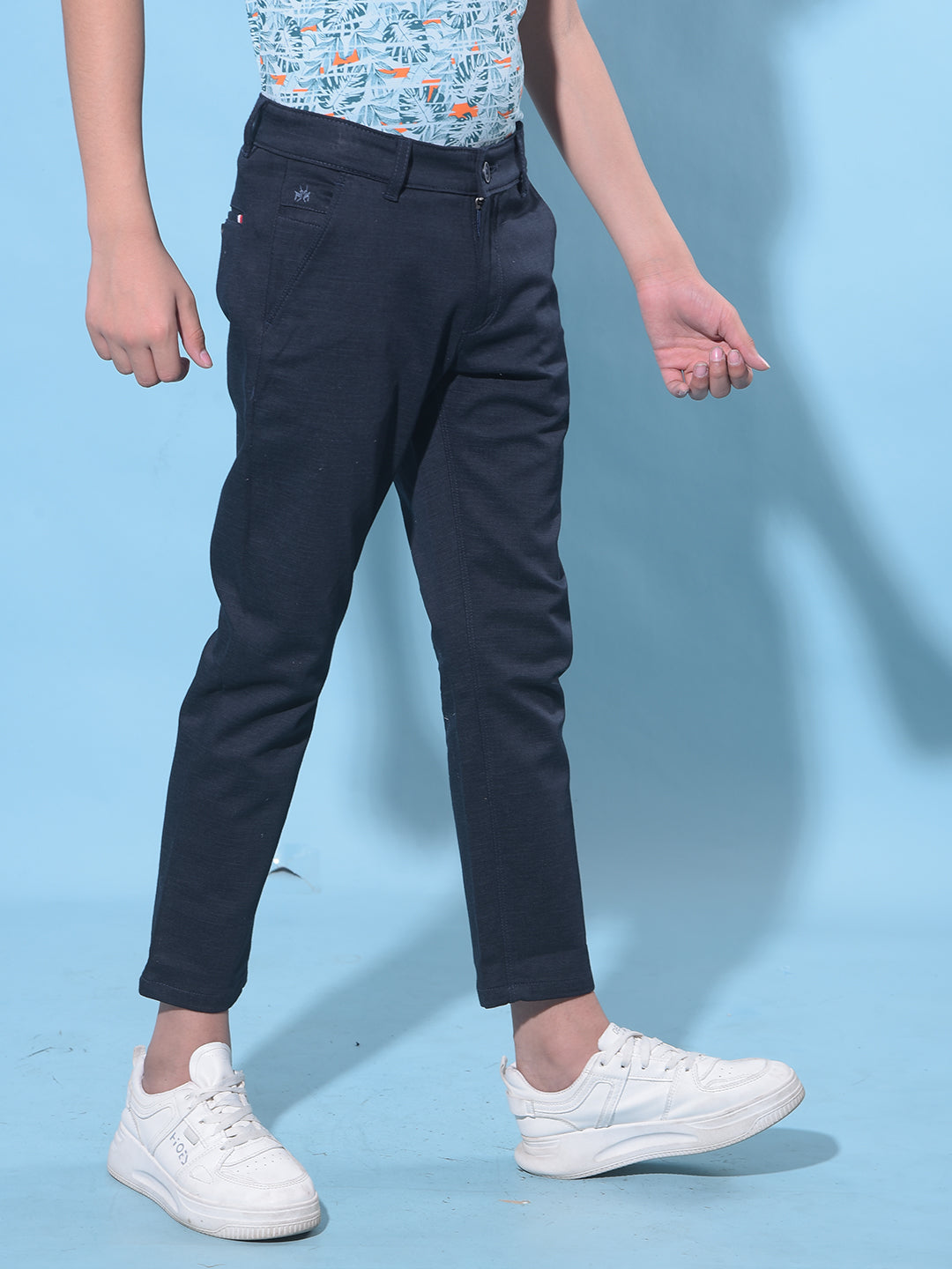 Navy Blue Trousers-Boys Trousers-Crimsoune Club
