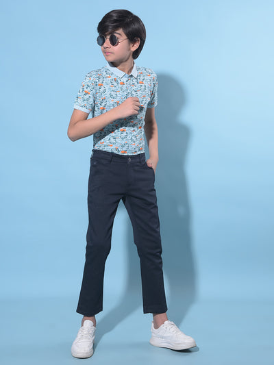 Navy Blue Trousers-Boys Trousers-Crimsoune Club