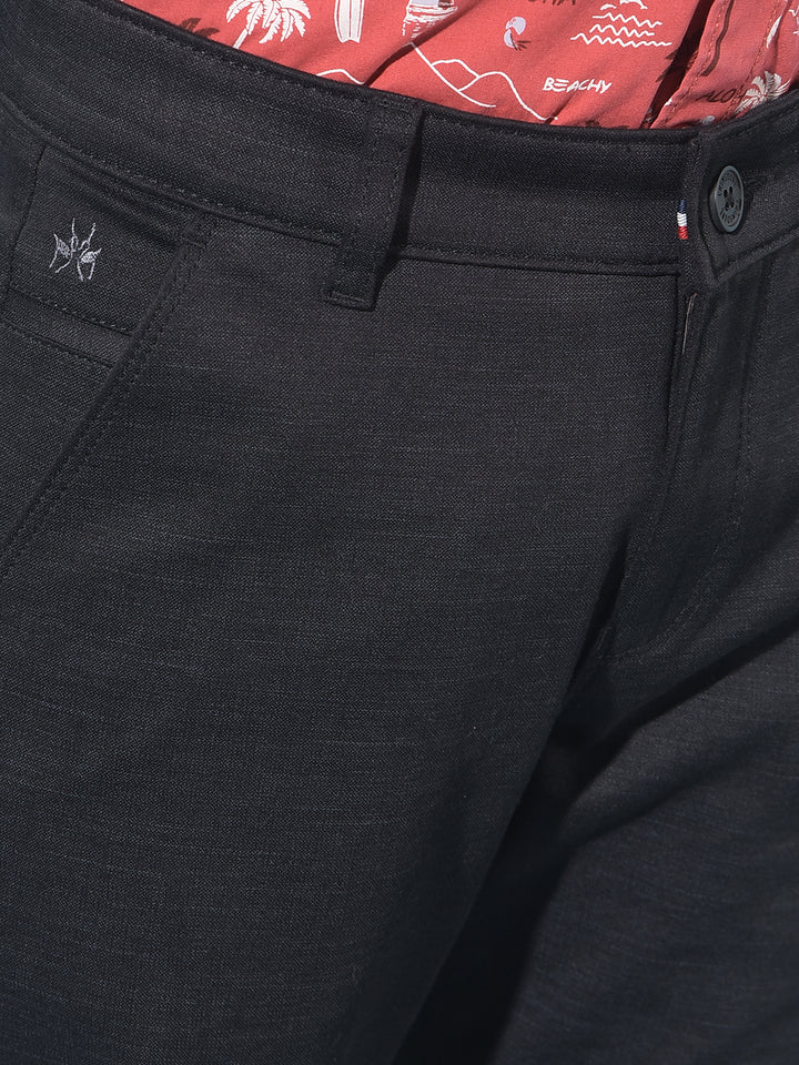 Black Printed Trousers-Boys Trousers-Crimsoune Club