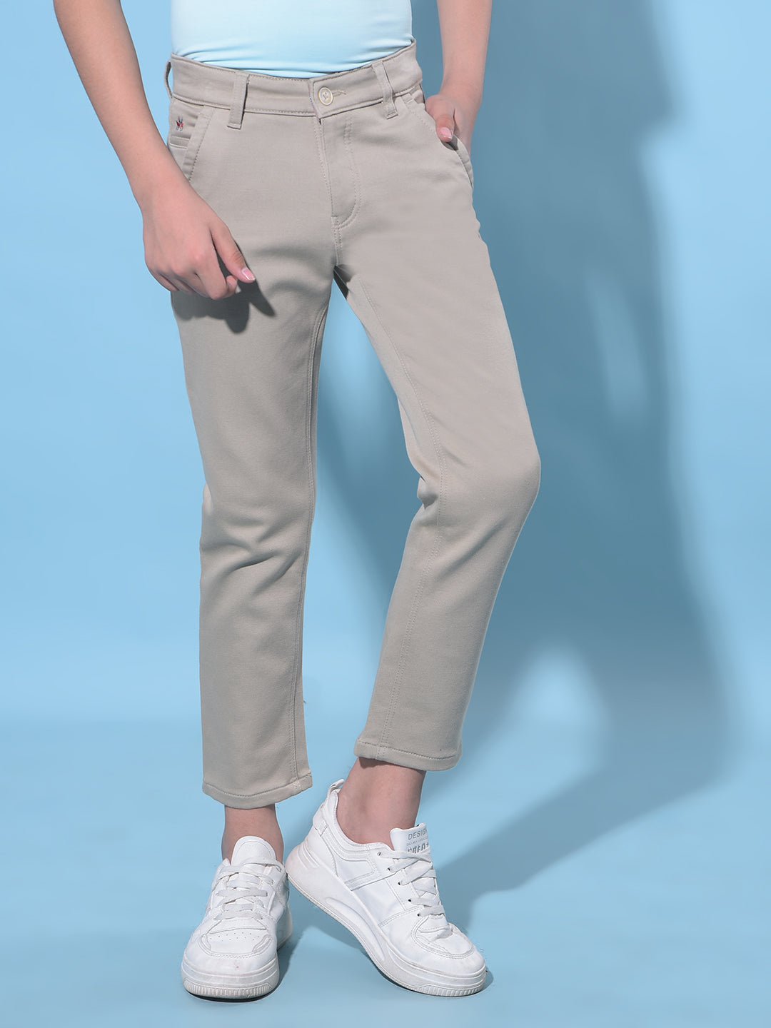 Khaki Trousers-Boys Trousers-Crimsoune Club