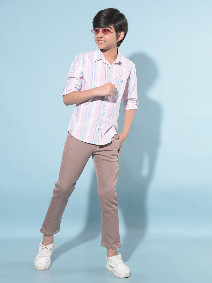 Brown Trousers-Boys Trousers-Crimsoune Club