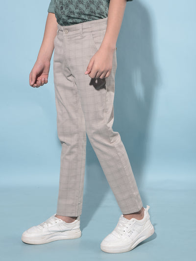 Grey Printed Trousers-Boys Trousers-Crimsoune Club