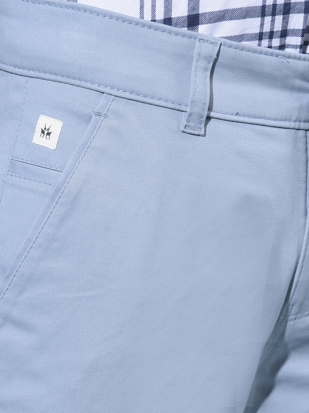 Blue Cotton Chinos Trousers-Boys Trousers-Crimsoune Club