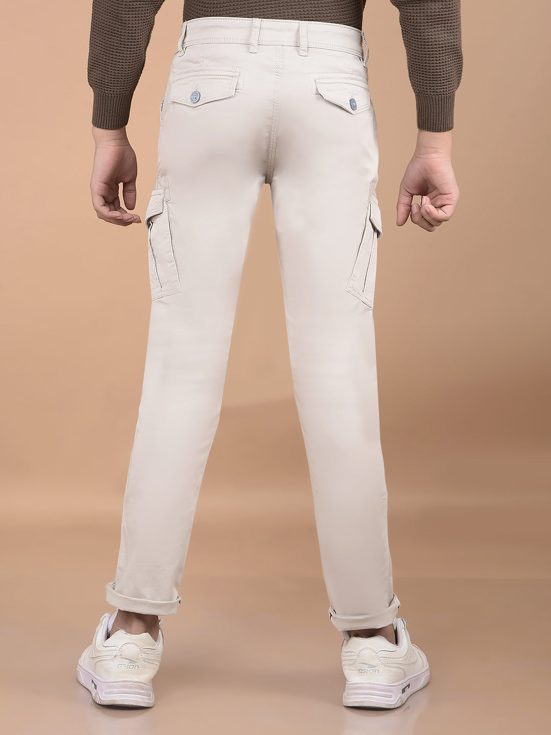 Grey Cargo Trousers-Boys Trousers-Crimsoune Club
