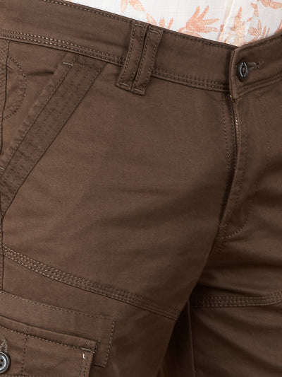 Brown Cargo Trousers-Boys Trousers-Crimsoune Club