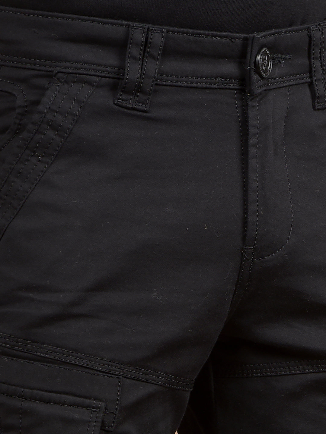 Black Cargo Trousers-Boys Trousers-Crimsoune Club
