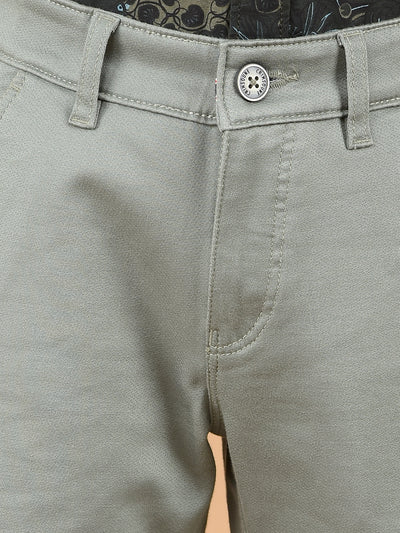 Green Cotton Trousers-Boys Trousers-Crimsoune Club