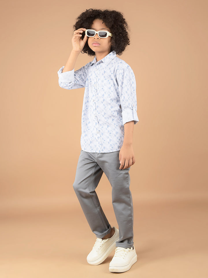 Grey Cotton Trousers-Boys Trousers-Crimsoune Club