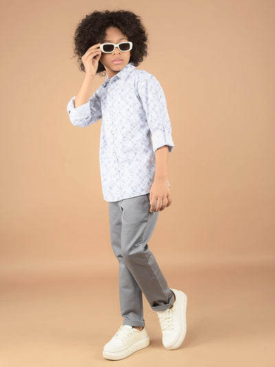 Grey Cotton Trousers-Boys Trousers-Crimsoune Club