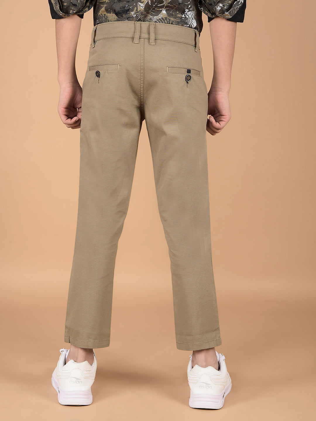 Khaki Cotton Trousers-Boys Trousers-Crimsoune Club