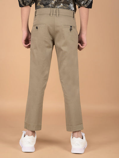 Khaki Cotton Trousers-Boys Trousers-Crimsoune Club
